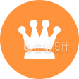橙色皇冠图标 尽显高端风范的装饰元素