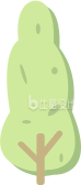 手绘绿树
