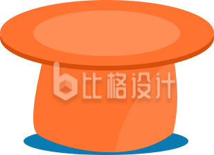 手绘橙色帽子