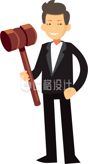 拿着法槌的男生