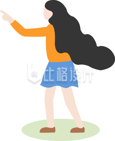 扁平侧面人物