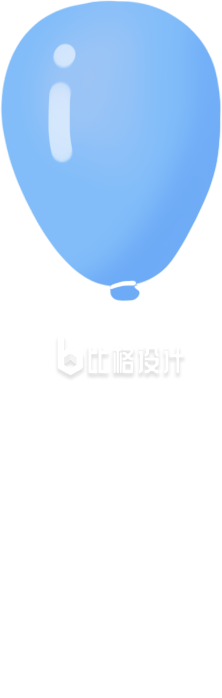卡通蓝色气球