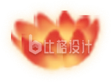 手绘荷花花灯