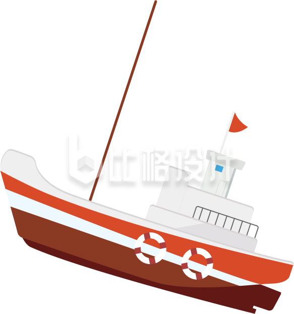 手绘帆船