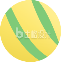 手绘黄色皮球