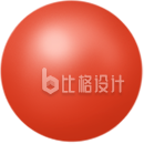 手绘红色圆球