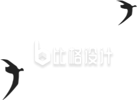手绘水墨风燕子