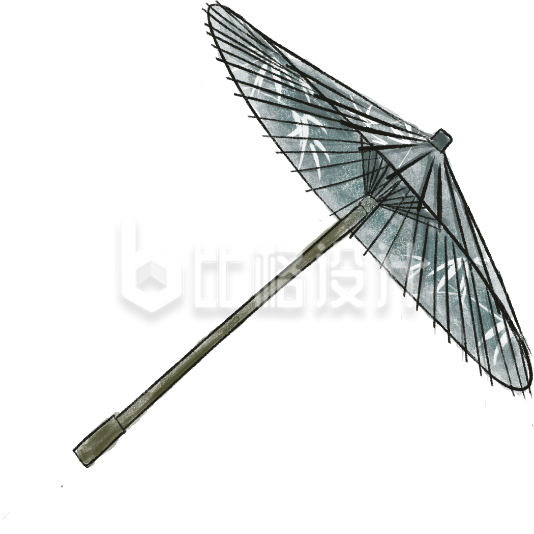 水墨风纸伞