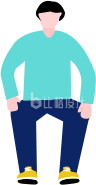 扁平坐着的男生