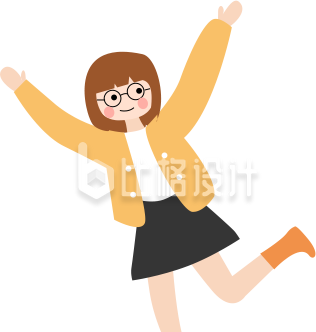 跳跃小女孩