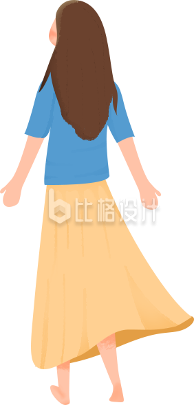 女孩人物背影