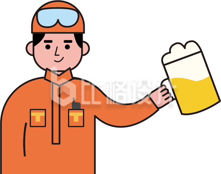 卡通可爱工人