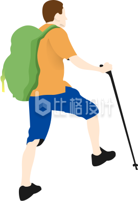 登山的男生