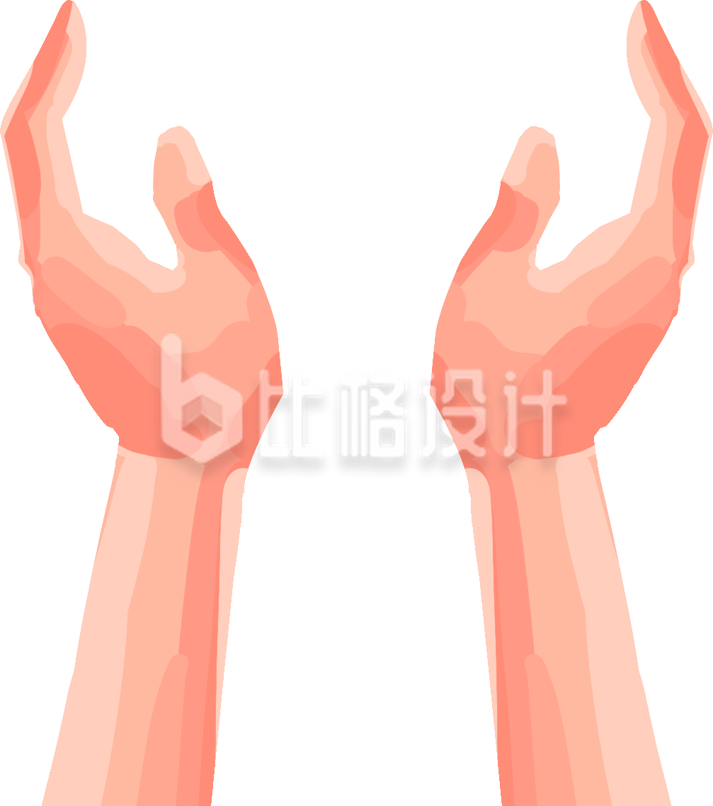 手绘上举手势