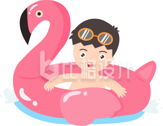 游泳的小男孩