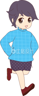 卡通可爱小男孩