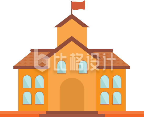 卡通学校建筑