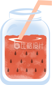 手绘西瓜汁
