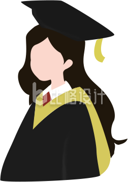 身着学士服的学生形象毕业季宣传图