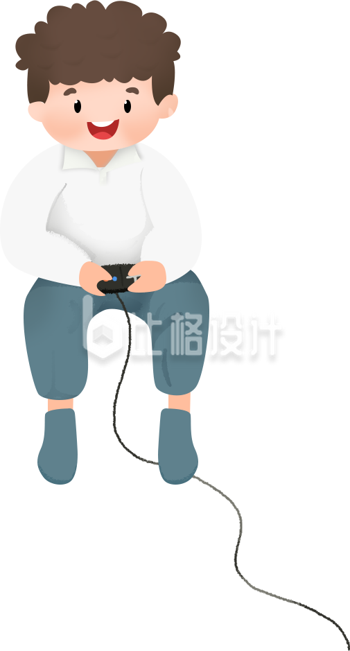 卡通可爱小男孩