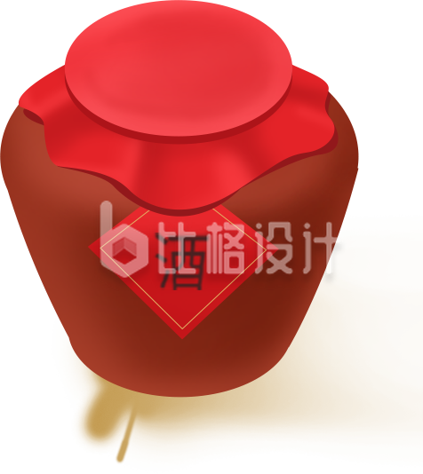 手绘坛子酒