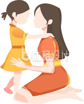 母女温馨互动图 适合母亲节宣传物料