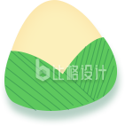 美味粽子图标，传统美食的特色宣传物料