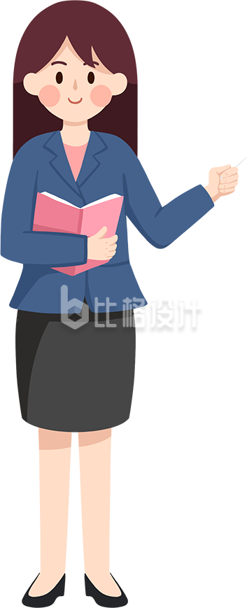 手绘女老师