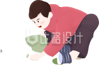 玩弹珠的男孩