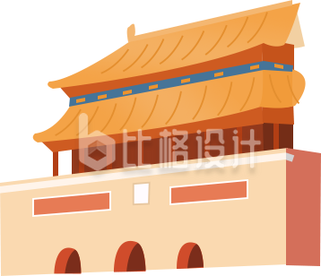 手绘天安门