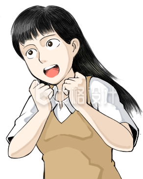 插画惊讶大喊人物