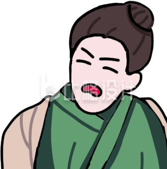 无语表情漫画女孩人物