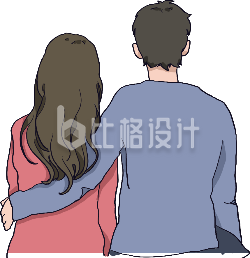 情侣背影