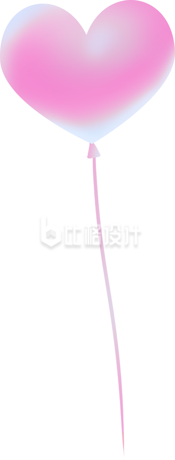 粉色爱心气球