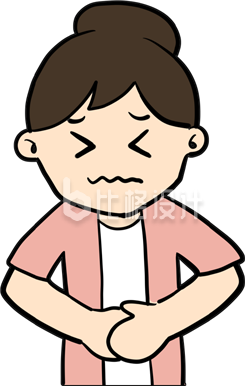卡通难受人物插画