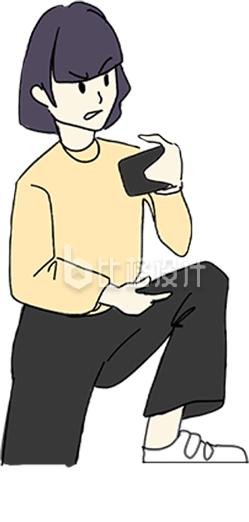 手绘震惊生气人物
