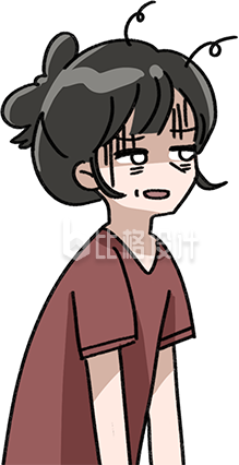 卡通手绘颓丧女孩表情包