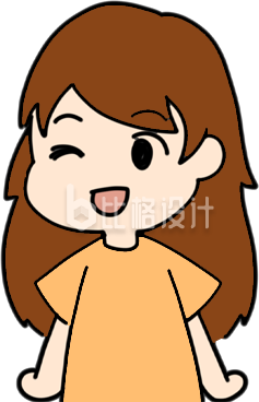 卡通可爱小女孩插画