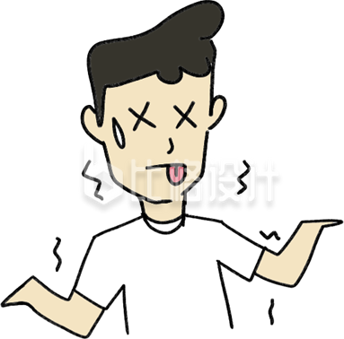卡通可怜凄惨人物