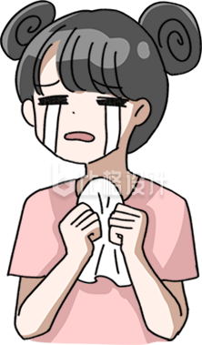 手绘哭泣的女孩