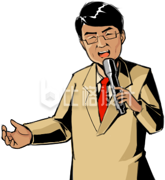 唱歌的男人复古人物插画