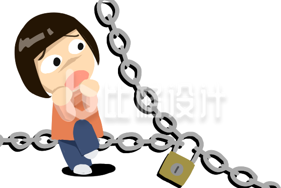 被锁链束缚的女孩形象,寓意挣脱束缚困境 被锁链束缚的女孩形象,寓意挣脱束缚困境