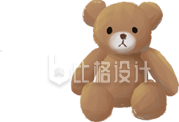 可爱棕熊玩偶形象 趣味儿童玩具宣传图 可爱棕熊玩偶形象 趣味儿童玩具宣传图