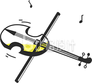 手绘简约小提琴乐器