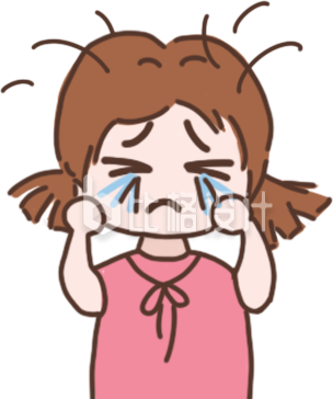 手绘哭泣小女孩表情包