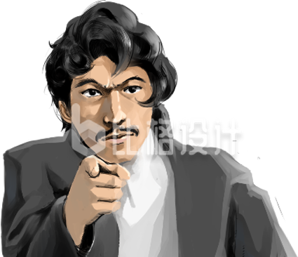 手绘趣味表情包人物
