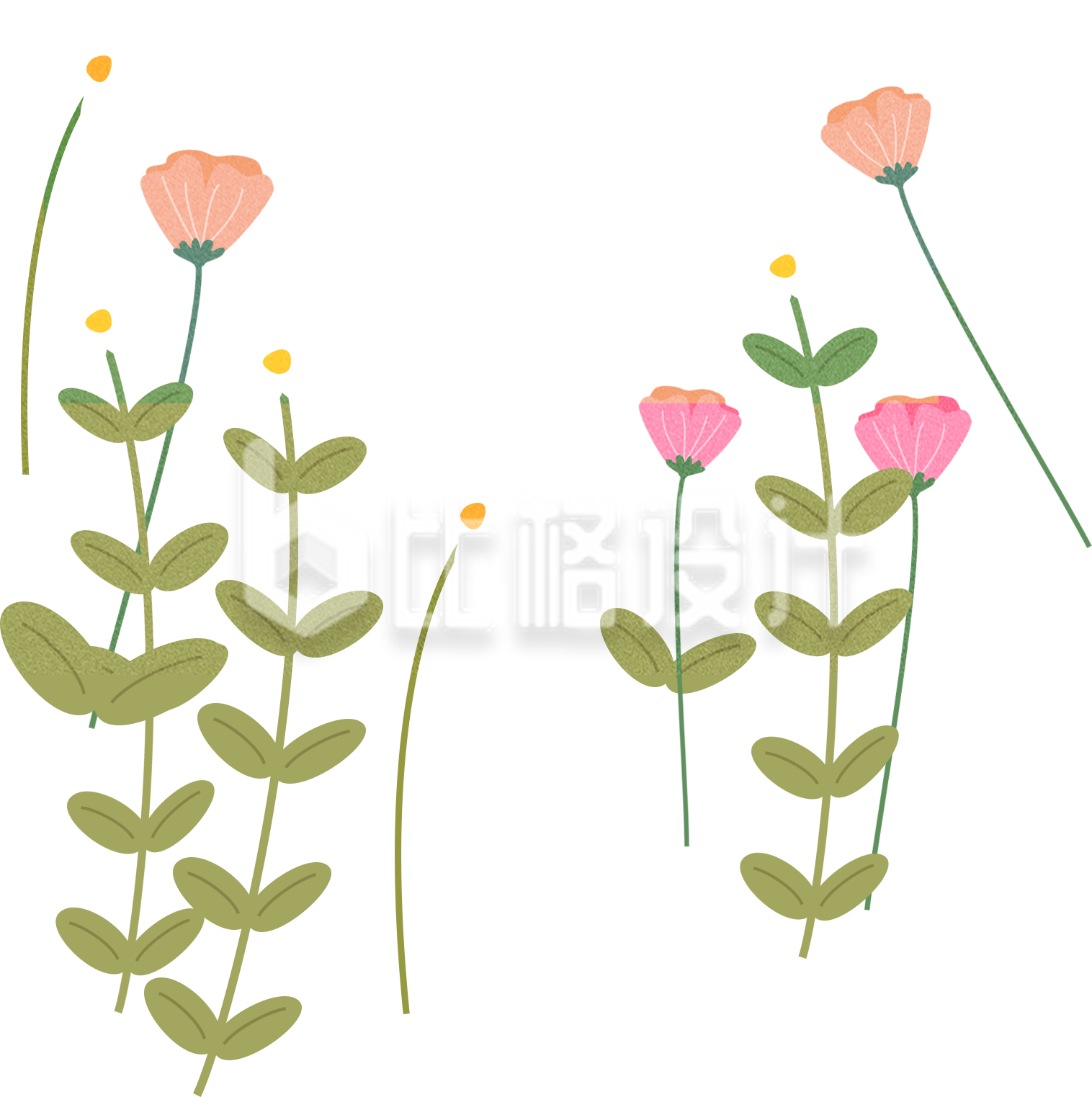 手绘清新文艺花朵