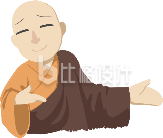 手绘小和尚