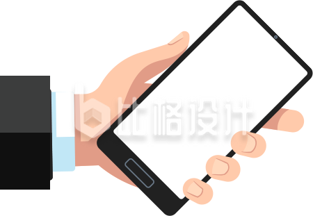 手绘拿手机的手