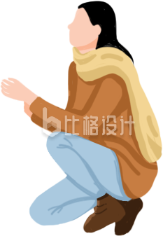 手绘插画人物母亲